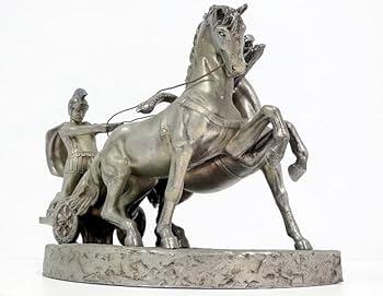 Amazon.co.jp: 別チャリオット 金属製 置物 総重量9.5kg 古代ローマ